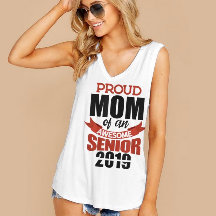 Senior Class Of 2019 Tshirt Graduation Awesome Mom Women's V-Neck Tank Top