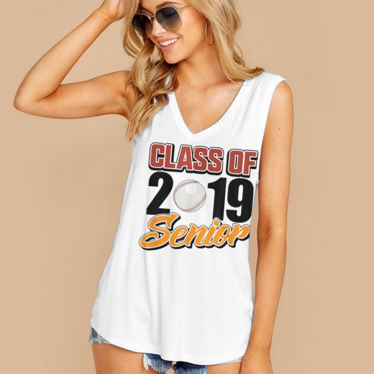 Senior Class Of 2019 Tshirt Graduation School Baseball Women's V-Neck Tank Top