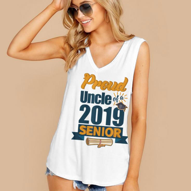 Senior Class Of 2019 Tshirt Graduation School Students Uncle Women's V-Neck Tank Top
