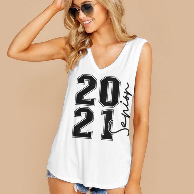 Senior Class Of 2021 Graduation High School College Women's V-Neck Tank Top