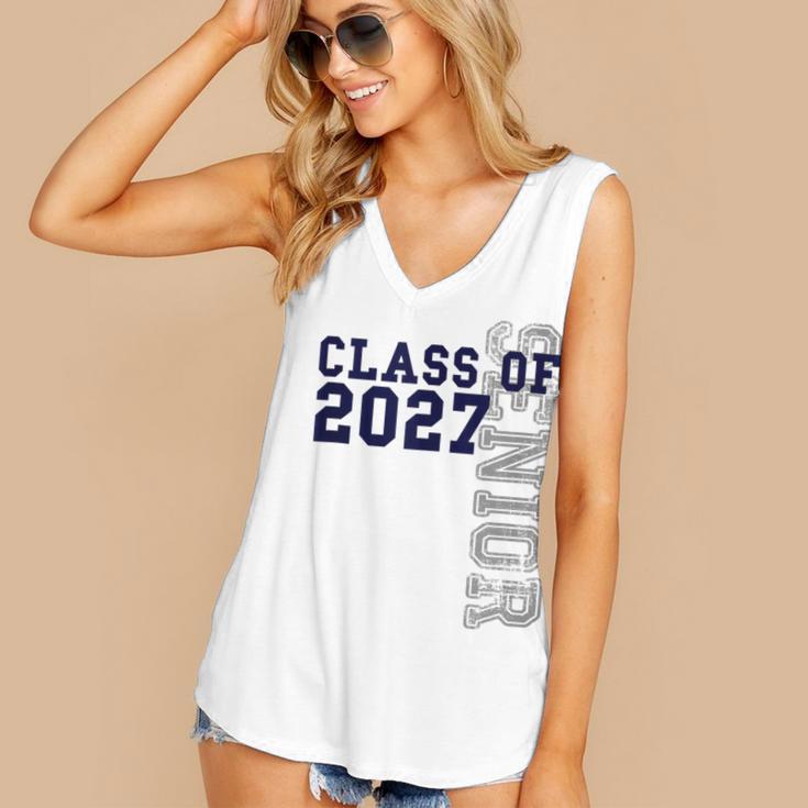 Senior Class Of 2027 Graduation Year High School & College Women's V-Neck Tank Top