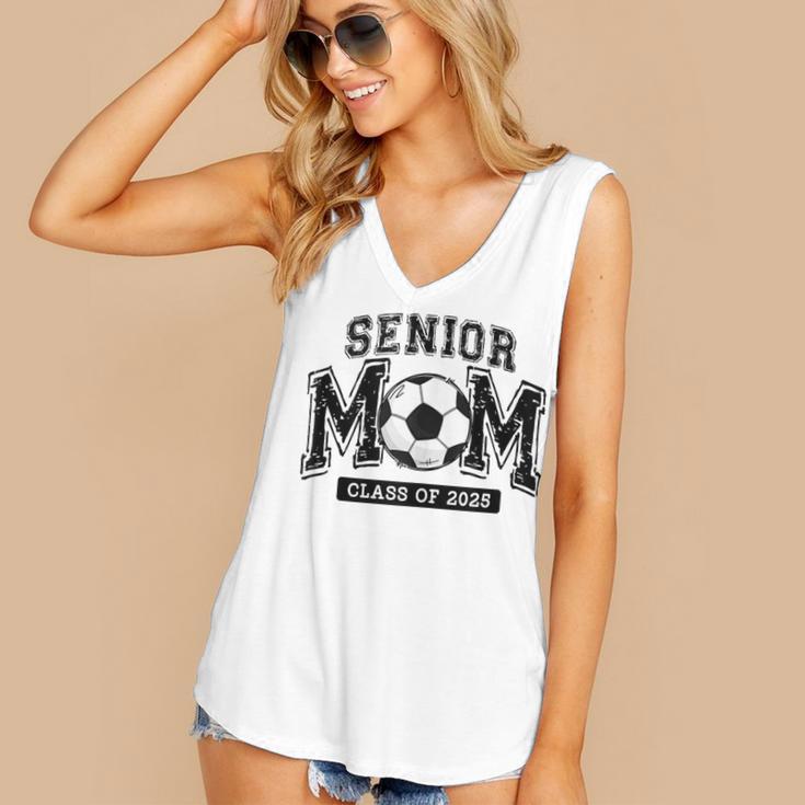 Senior Mom 2025 Soccer Mom Class Of 2025 Graduation Women's V-Neck Tank Top