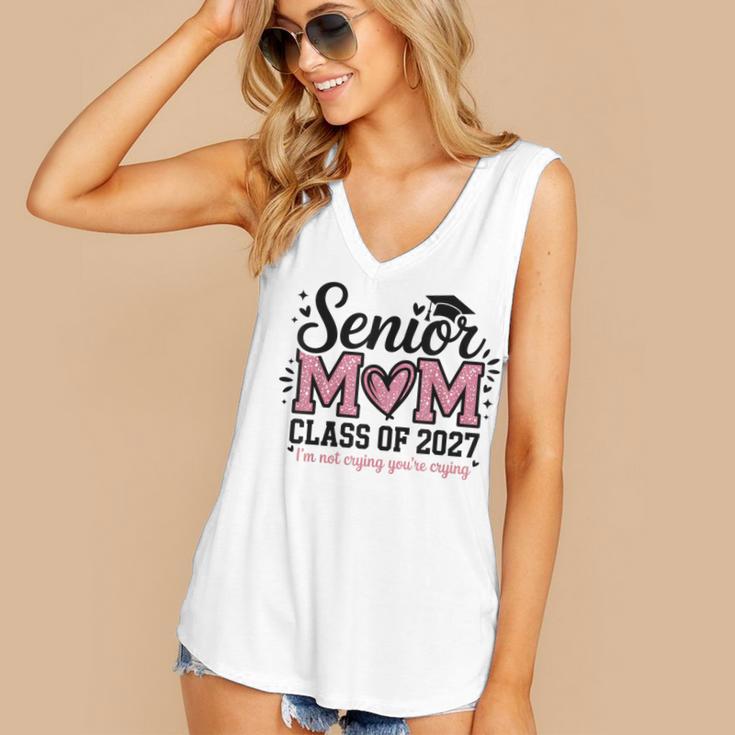 Senior Mom 2027 Class Of 2027 Graduation Proud Senior Mother Women's V-Neck Tank Top