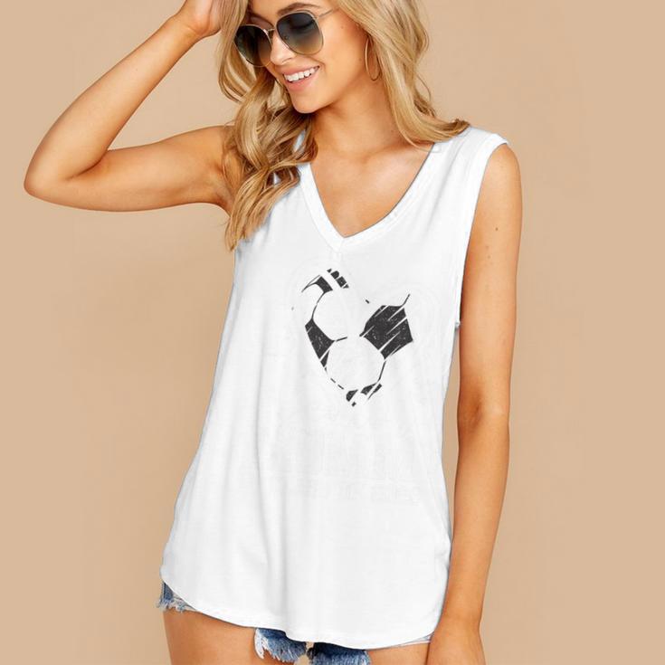 Senior Mommy Class Of 2026 Soccer Graduation Heart Premium Tri-Blend Women's V-Neck Tank Top