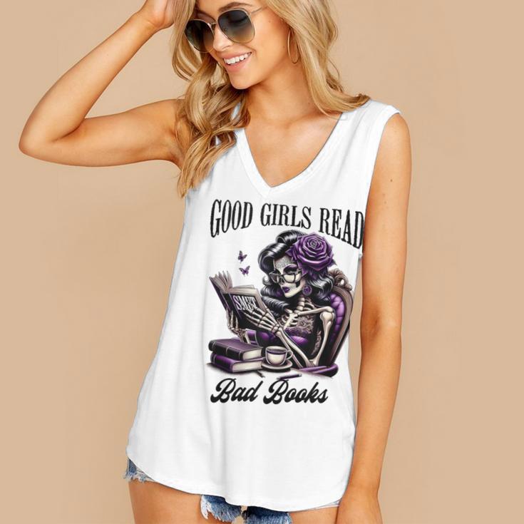 Smut Book Reading Smutty Good That Girls Read Bad Books Women's V-Neck Tank Top