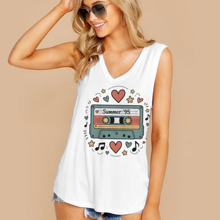 Summer ’95 Retro Cassette Tape Nostalgia Music Lover Premium Tri-Blend Women's V-Neck Tank Top Summer ’95 Retro Cassette Tape Nostalgia Music Lover Premium Tri-Blend Women's V-Neck Tank Top