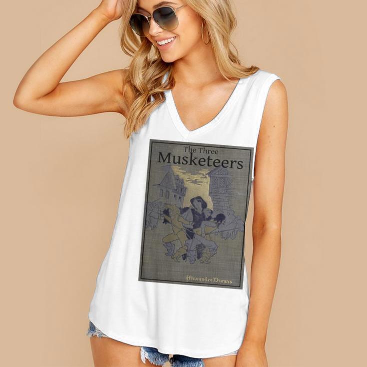 The Three Musketeers Book Cover Women's V-Neck Tank Top The Three Musketeers Book Cover Women's V-Neck Tank Top