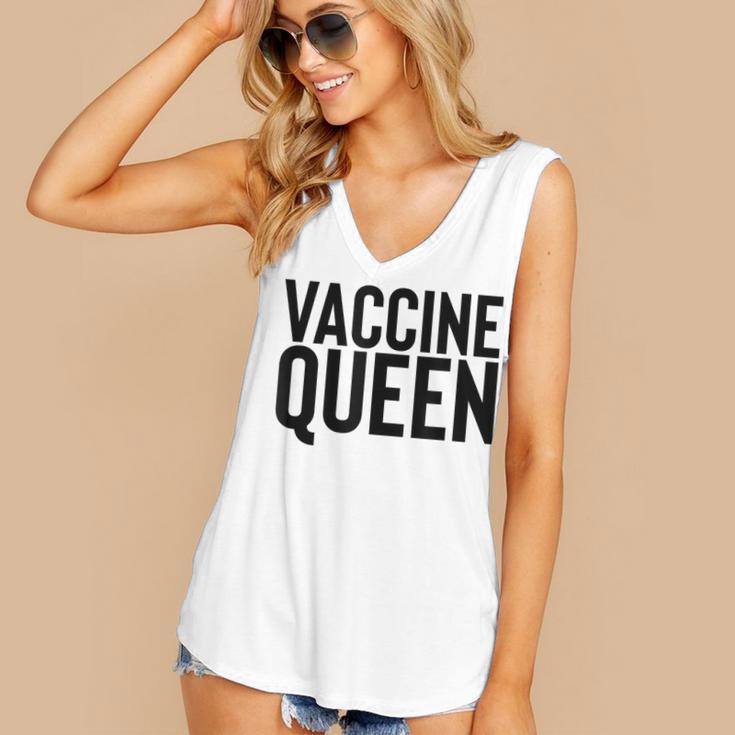 Vaccine Queen Nursing Graduation Shirt Women's V-Neck Tank Top