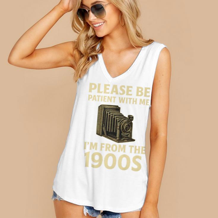 Vintage Please Be Patient With Me I'm From The 1900s Camera Premium Women's V-Neck Tank Top