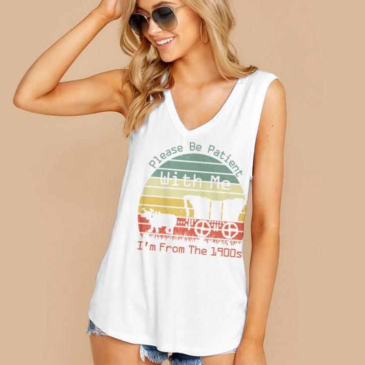 Vintage Sunset Please Be Patient With Me I'm From The 1900s Premium Women's V-Neck Tank Top Vintage Sunset Please Be Patient With Me I'm From The 1900s Premium Women's V-Neck Tank Top