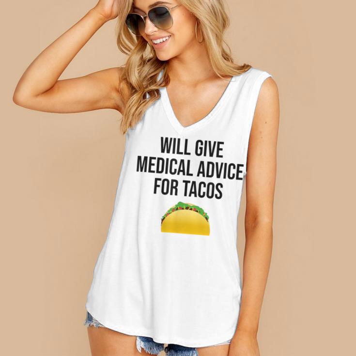 Will Give Medical Advice For Tacos Shirt Graduation MD Women's V-Neck Tank Top