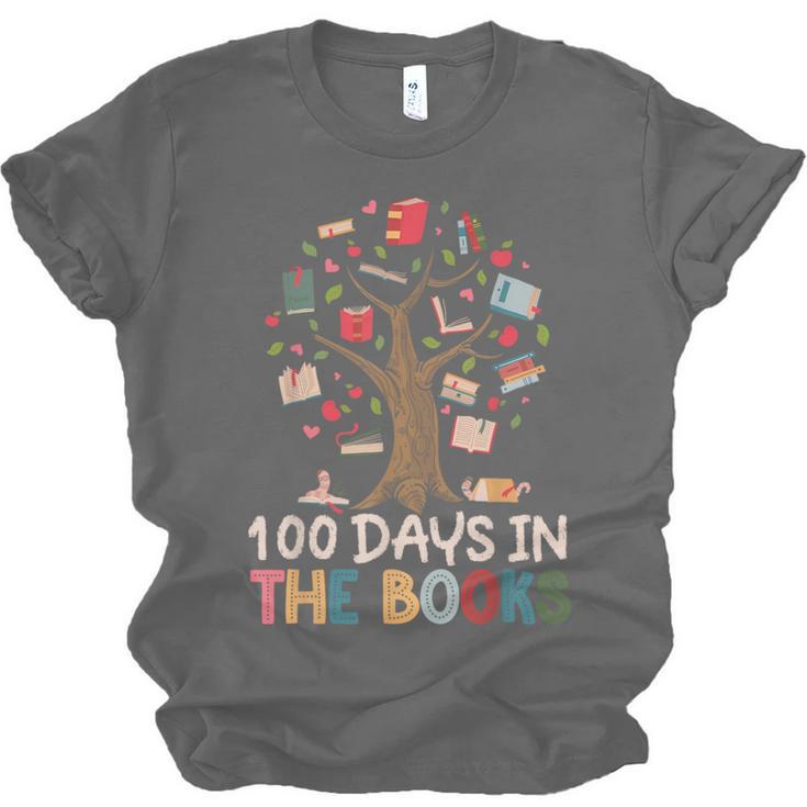 100 Days In The Books Reading Teacher Cute Book Lover Unisex Jersey T-Shirt 100 Days In The Books Reading Teacher Cute Book Lover Unisex Jersey T-Shirt