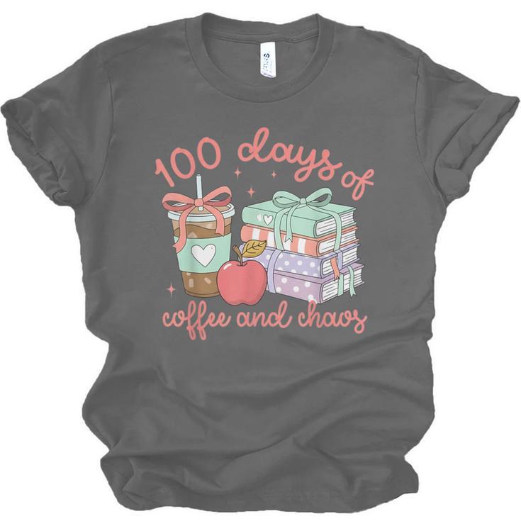 100 Days Of Coffee And Chaos Coquette Bow Book Apple Unisex Jersey T-Shirt 100 Days Of Coffee And Chaos Coquette Bow Book Apple Unisex Jersey T-Shirt