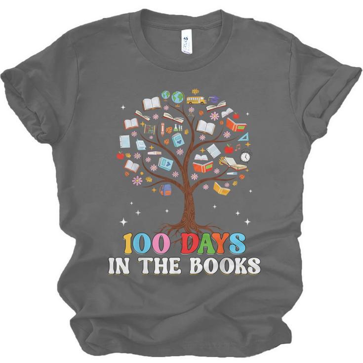 100 Days Of School 100th Day In The Books Reading Teacher Unisex Jersey T-Shirt 100 Days Of School 100th Day In The Books Reading Teacher Unisex Jersey T-Shirt