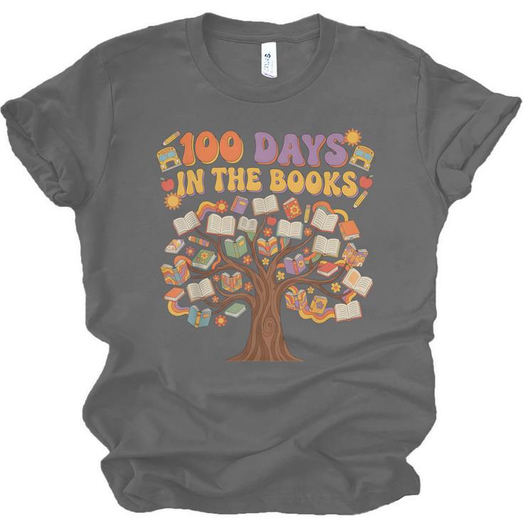 100 Days Of School 100 Days In The Books Librarian Read Unisex Jersey T-Shirt
