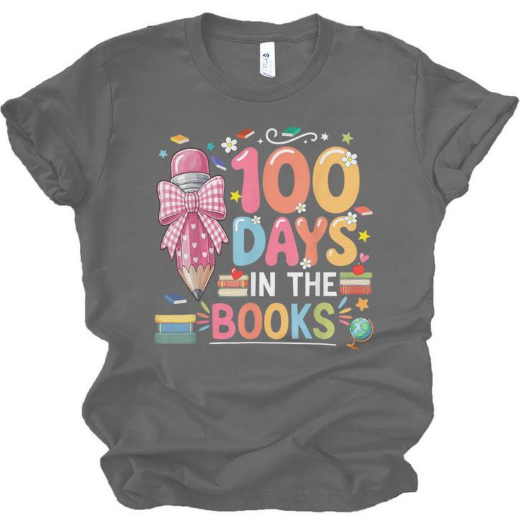 100th Day Of School Teacher Floral 100 Days In The Books Unisex Jersey T-Shirt