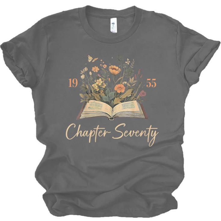 1955 Chapter Seventy 70th Birthday Wildflower Book 70 Yr Old Unisex Jersey T-Shirt