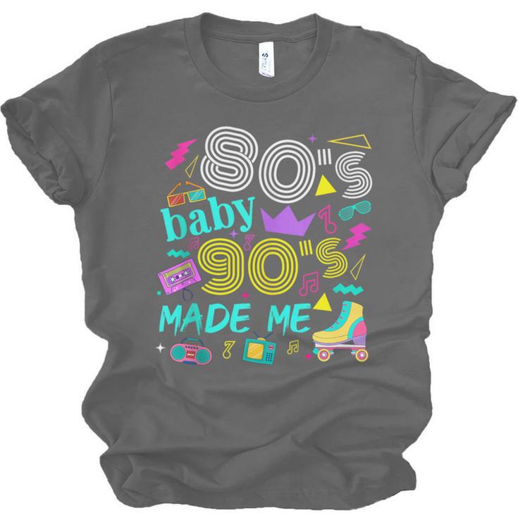 1980s 80's Baby 1990s 90's Made Me Birthday Nostalgia Vibes Unisex Jersey T-Shirt 1980s 80's Baby 1990s 90's Made Me Birthday Nostalgia Vibes Unisex Jersey T-Shirt