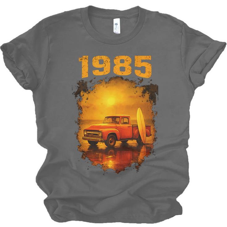 1985 Vintage Sunset Surf Truck Retro Beach Nostalgia Unisex Jersey T-Shirt 1985 Vintage Sunset Surf Truck Retro Beach Nostalgia Unisex Jersey T-Shirt