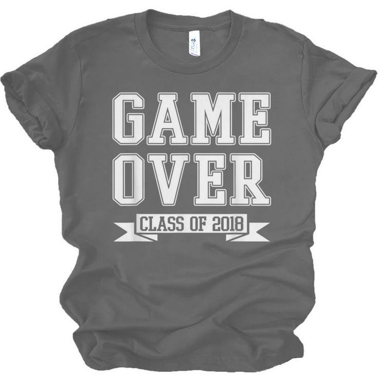 2018 Game Over College High School Graduation Senior Shirt Unisex Jersey T-Shirt