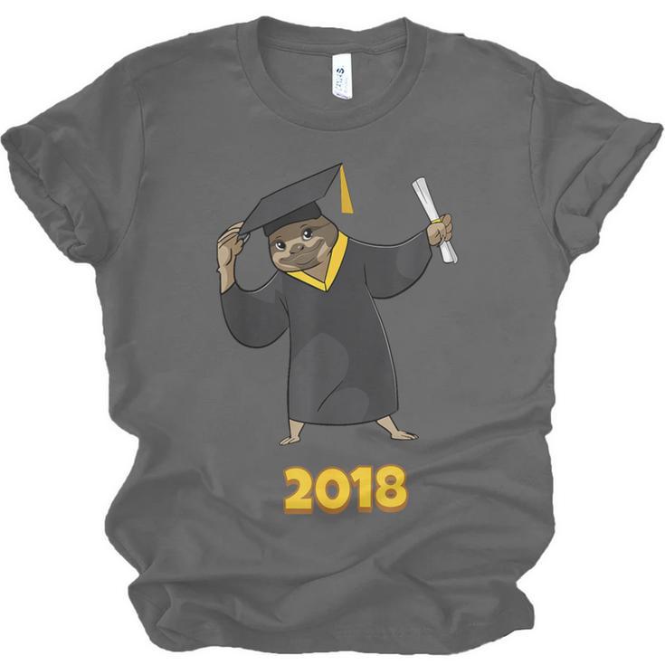 2018 Graduation Shirts Sloth Lovers For Women Teens Unisex Jersey T-Shirt