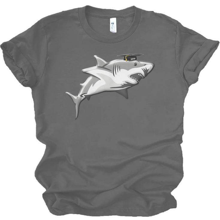 2019 Graduation SharkShirt High School College Grad Unisex Jersey T-Shirt
