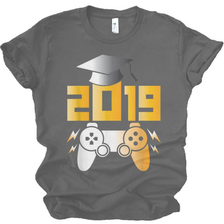 2019 High School Graduation Shirt Gamer Graduate Unisex Jersey T-Shirt