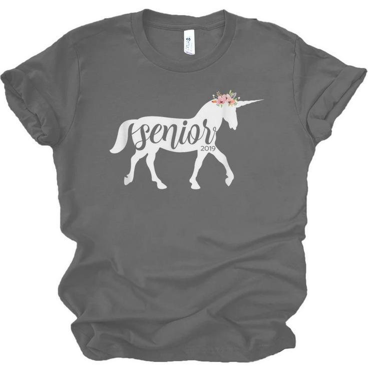2019 Senior Unicorn Shirt Graduation High School College Unisex Jersey T-Shirt