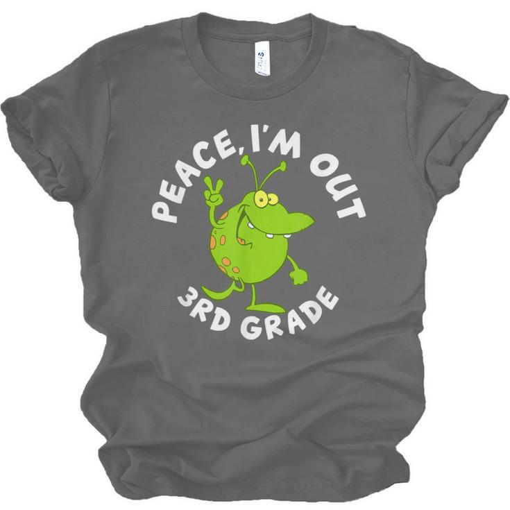 3rd Grade Graduation Promotion Peace I'm Out Last Day Unisex Jersey T-Shirt