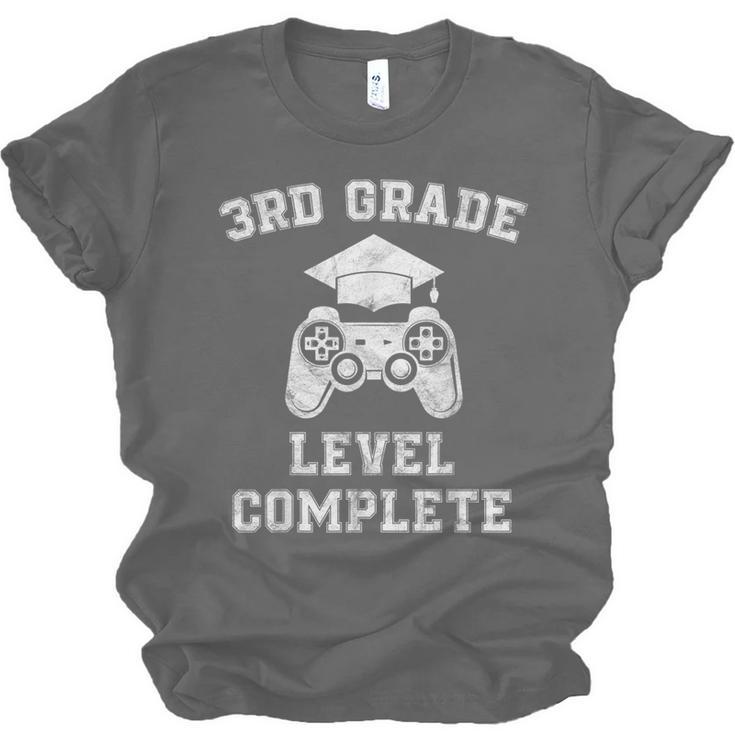 3rd Grade Level Complete Third Grade Graduation Video Gamer Unisex Jersey T-Shirt