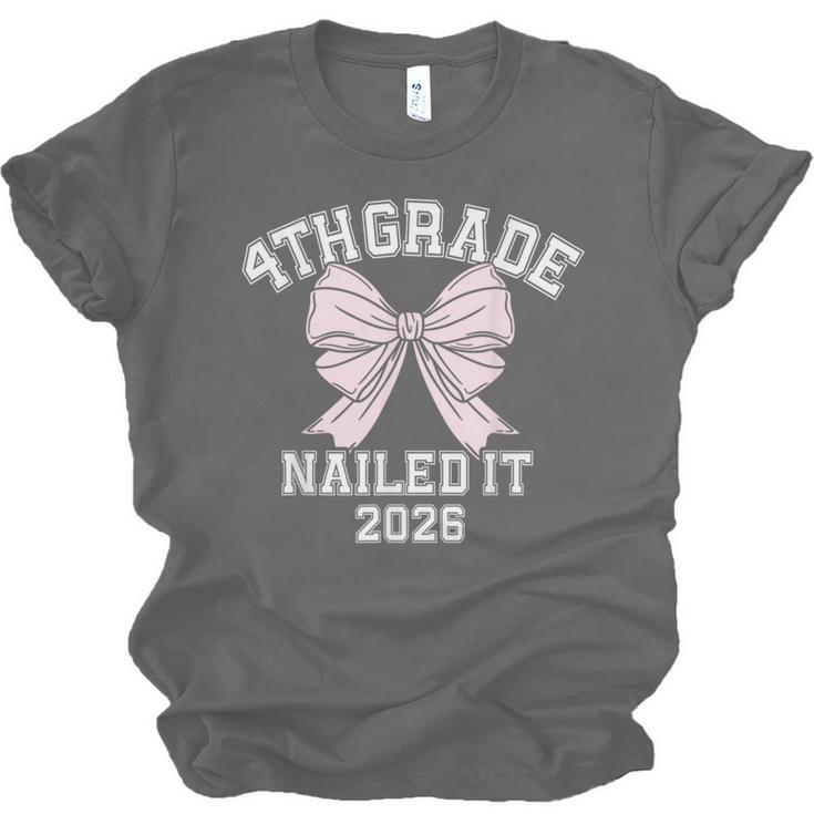 4th Grade Bow 2026 Fourth Grade Graduation Unisex Jersey T-Shirt