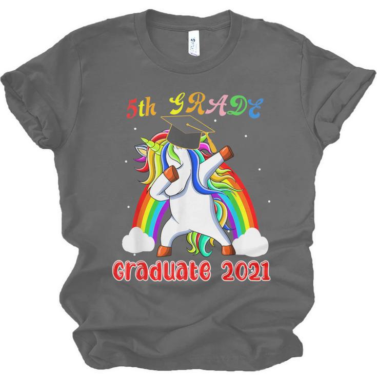 5th Grade Graduate Class 2021 Dabbing Unicorn Graduation Unisex Jersey T-Shirt