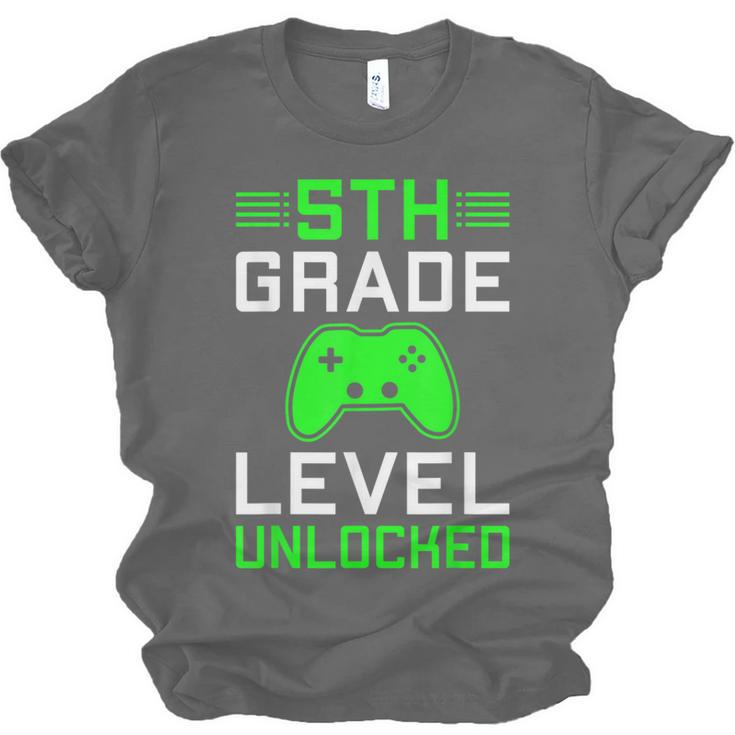 5th Grade Level Unlocked Back To School Gamer Graduation Unisex Jersey T-Shirt