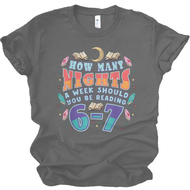 67 Meme Reading How Many Nights Should Read Book Six Seven Unisex Jersey T-Shirt