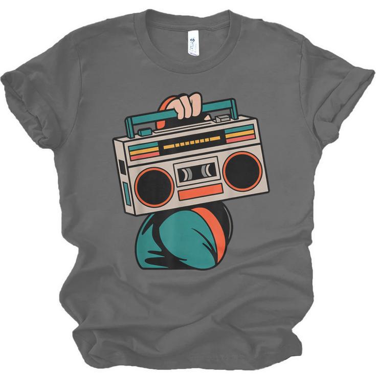 80s 90s Retro Party Costume Nostalgia Boombox Music Hip Hop Unisex Jersey T-Shirt