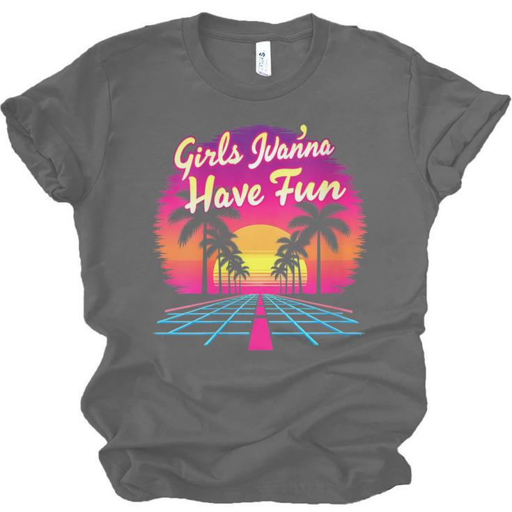 80s Fashion Girls Just Wanna Have Fun 1980s Nostalgia Unisex Jersey T-Shirt