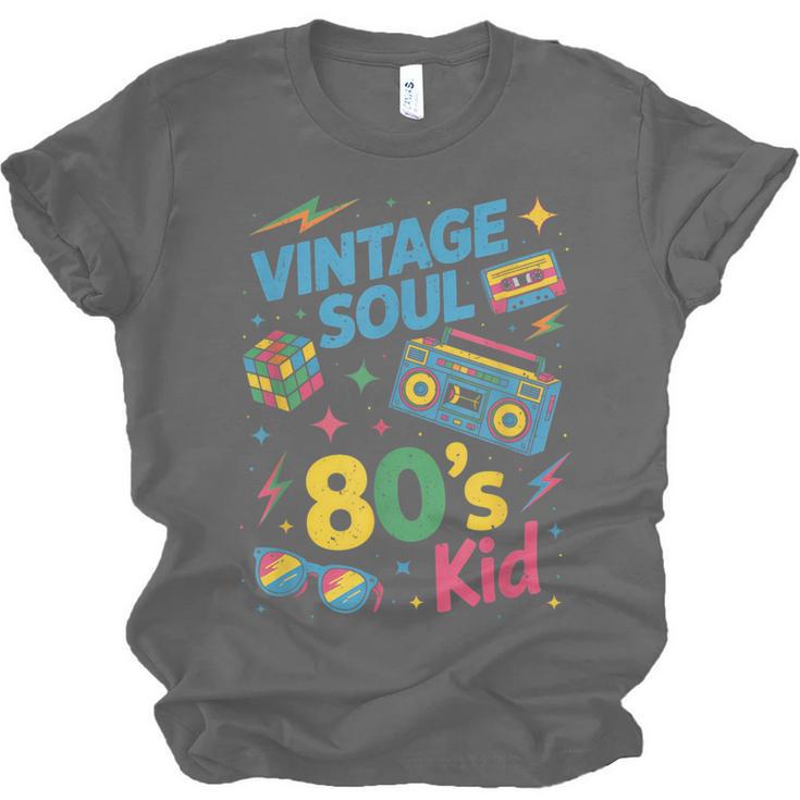 80’s Kid Nostalgia Retro Music Lover Retro 1980s Throwback Unisex Jersey T-Shirt