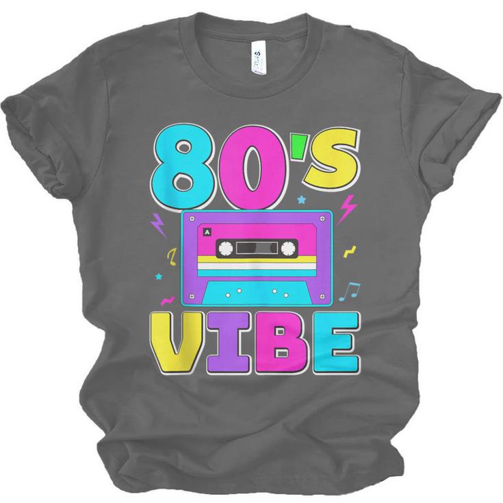 80's Vibe Retro Style Cassette Tape Nostalgia 1980s Party Unisex Jersey T-Shirt