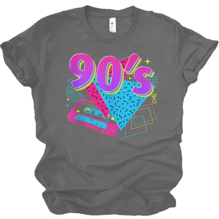 90's Vibe Retro Style Cassette Tape Nostalgia 1990s Party Unisex Jersey T-Shirt
