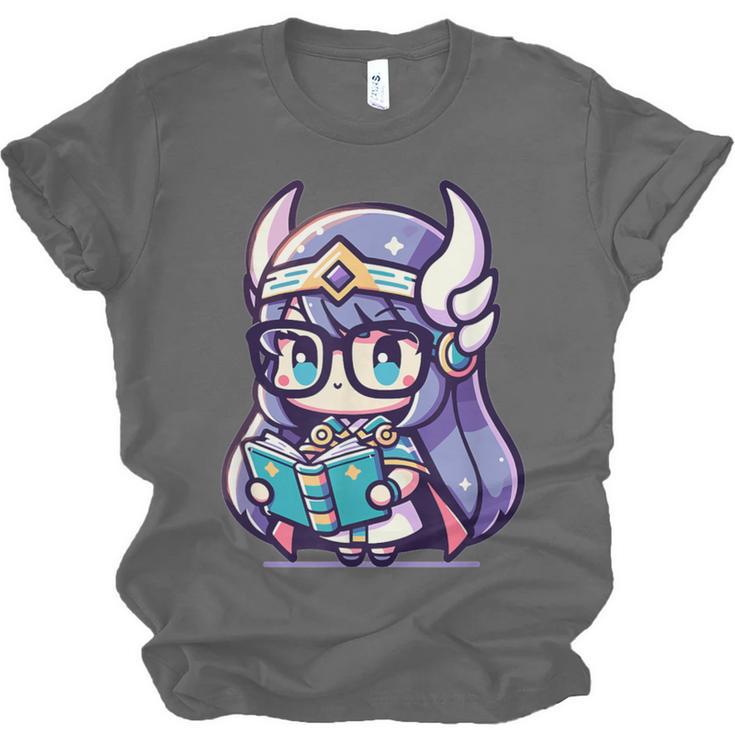 Adorable Book Lover Valkyrie With Reading Glasses Cute Unisex Jersey T-Shirt