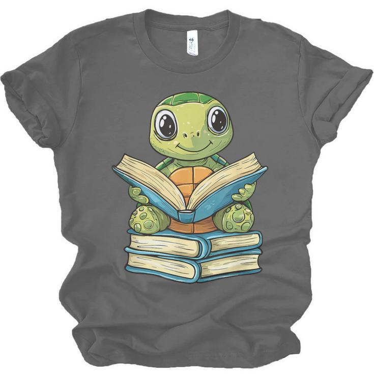 Adorable Turtle Reading Books Unisex Jersey T-Shirt Adorable Turtle Reading Books Unisex Jersey T-Shirt