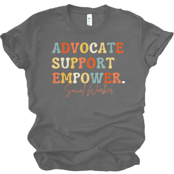 Advocate Support Empower Groovy Social Worker Graduation Unisex Jersey T-Shirt