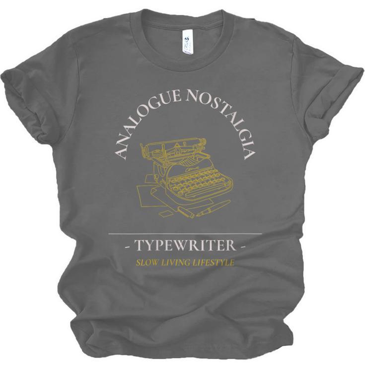 Analogue Nostalgia Typewriter Graphic Unisex Jersey T-Shirt
