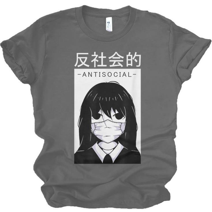 Anime Antisocial Introvert I Hate People Anti Social EMD Unisex Jersey T-Shirt Anime Antisocial Introvert I Hate People Anti Social EMD Unisex Jersey T-Shirt