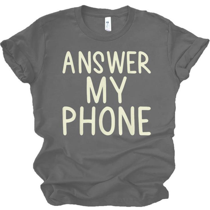 Answer My Phone I Introvert Unisex Jersey T-Shirt