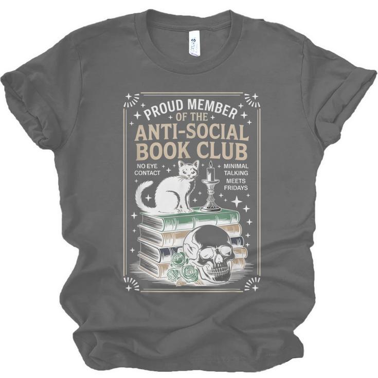 Anti-Social Book-Club Cat Graphic Unisex Jersey T-Shirt