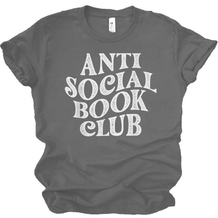 Anti Social Book Club Book Lover Reading Bookworm Reader Unisex Jersey T-Shirt