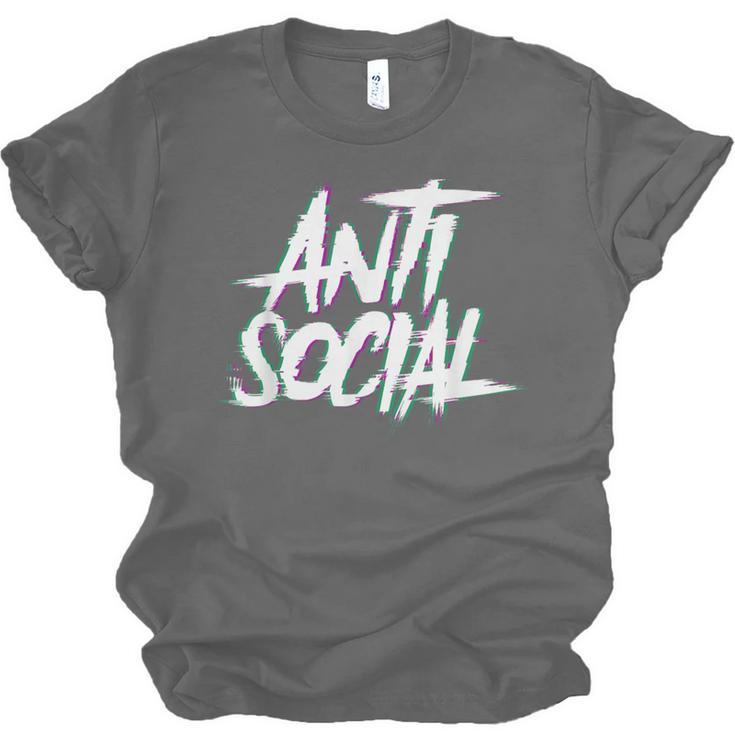 Anti Social Anti Social Club Introvert People Hate Unisex Jersey T-Shirt Anti Social Anti Social Club Introvert People Hate Unisex Jersey T-Shirt