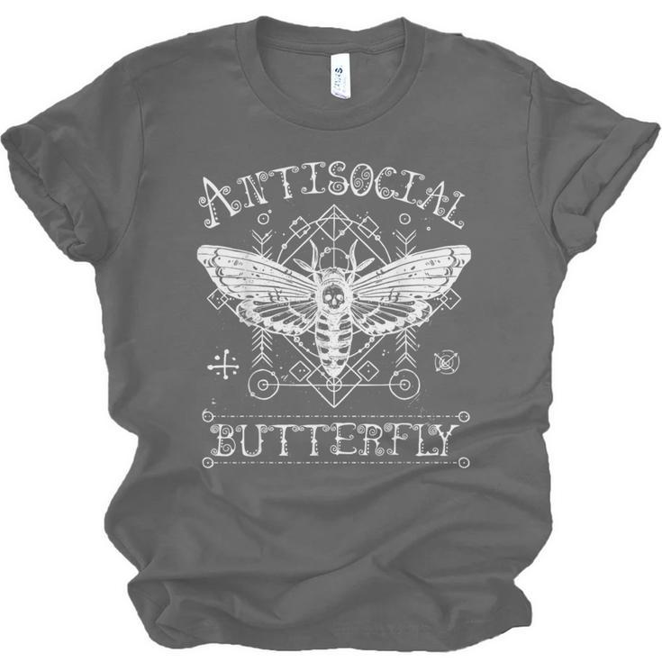 Antisocial Butterfly Introvert Death Head Moth Unisex Jersey T-Shirt