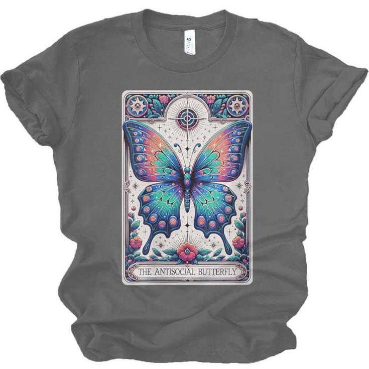 Antisocial Butterfly Introvert Distressed Unisex Jersey T-Shirt Antisocial Butterfly Introvert Distressed Unisex Jersey T-Shirt